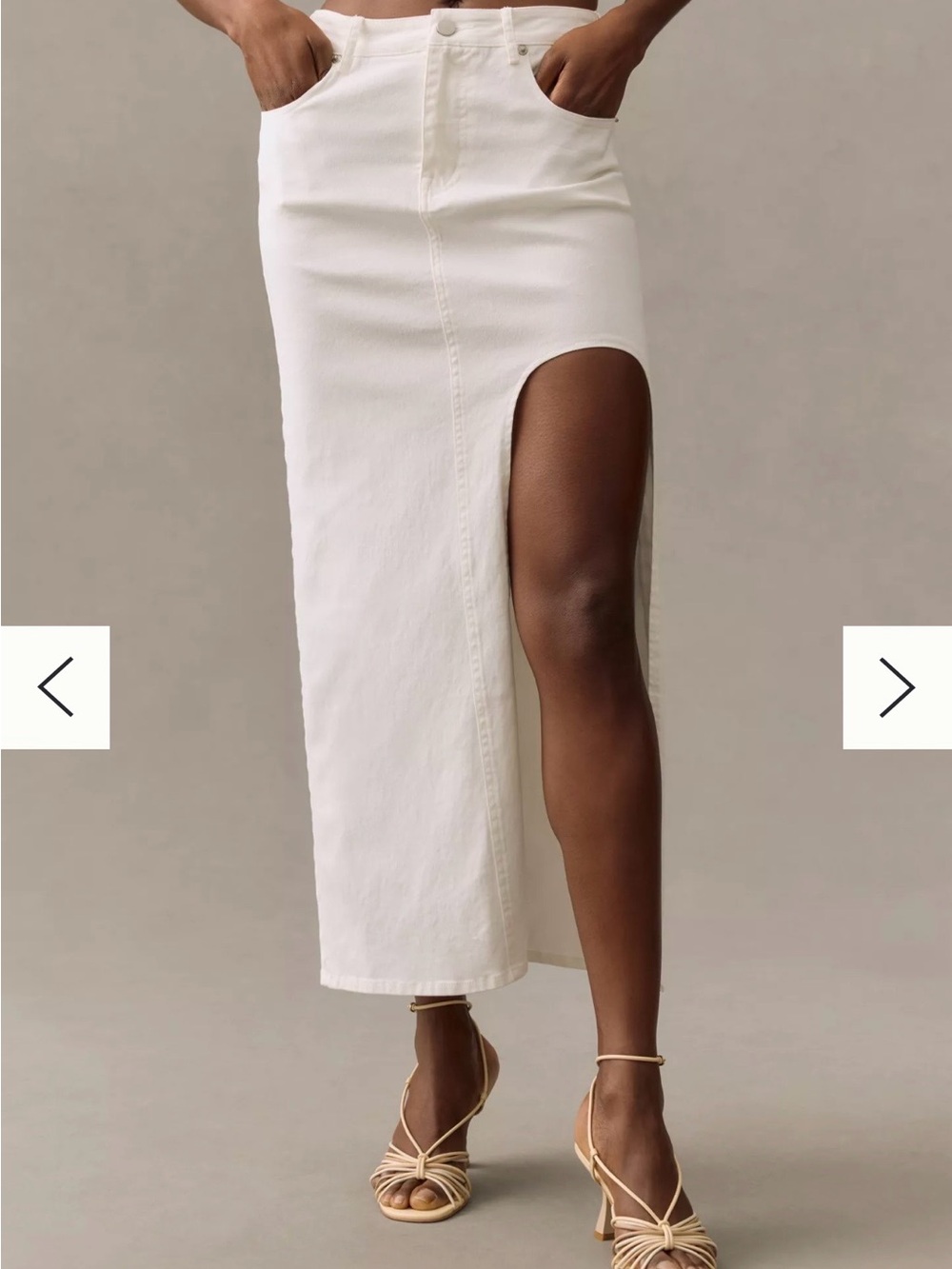 NWT Anthropologie Side-Slit Denim Skirt